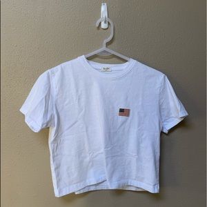 Brandy Melville White shirt with American Flag